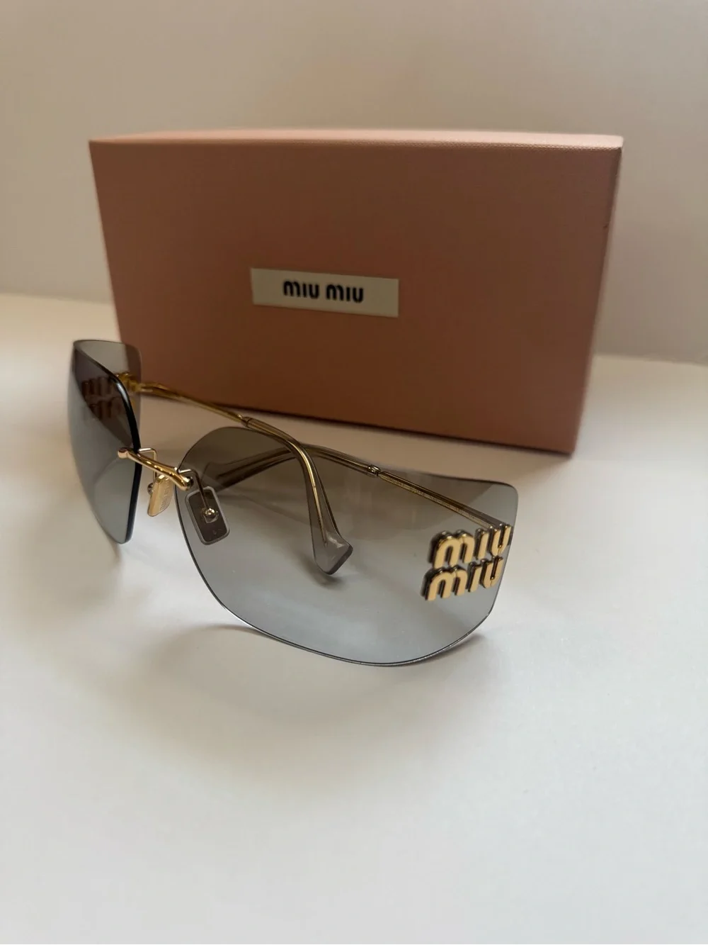 Miu Miu Aube Sunglasses - Light Gray lenses